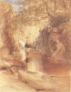 Samuel Palmer A Cascade in Shadow,Drawn on the Spot,near the Function of the Machno and Conway,North Wales oil painting picture wholesale